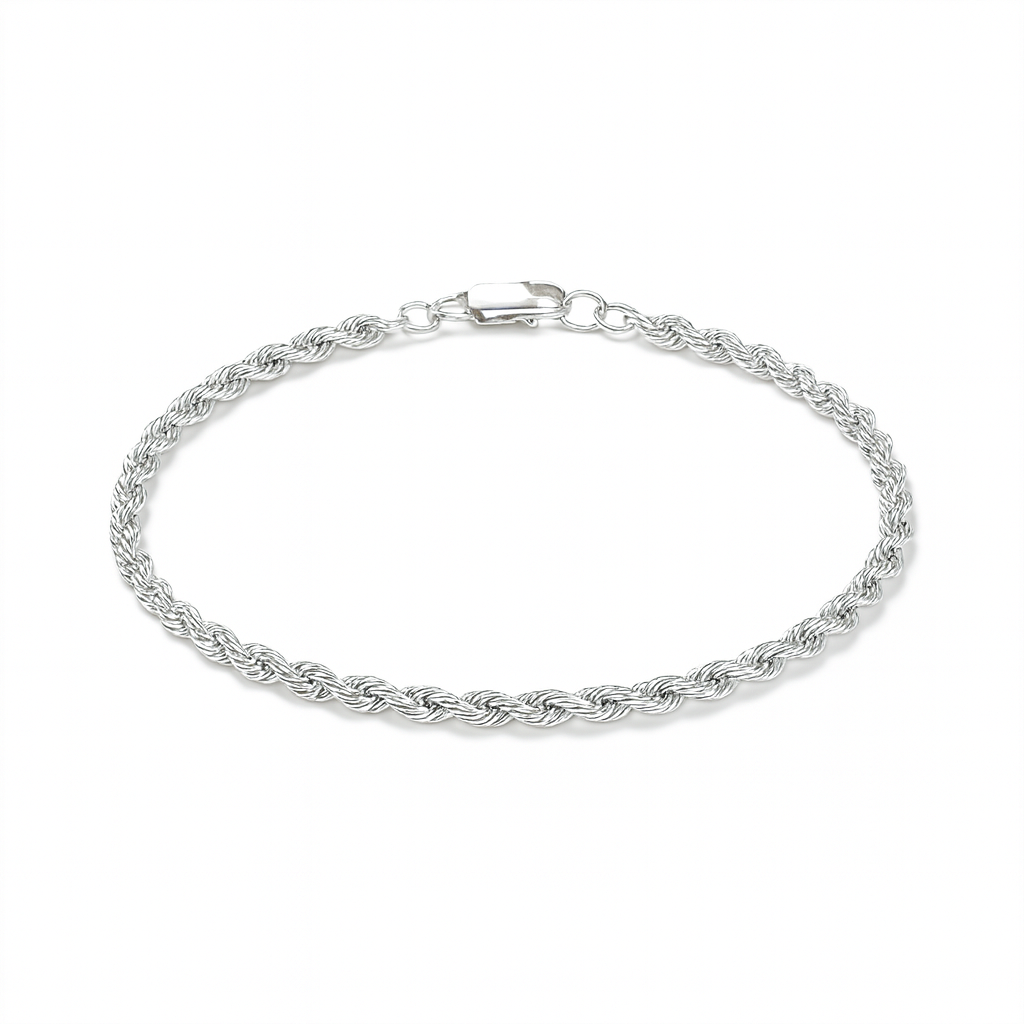 Rope Bracelet Silver - 3mm