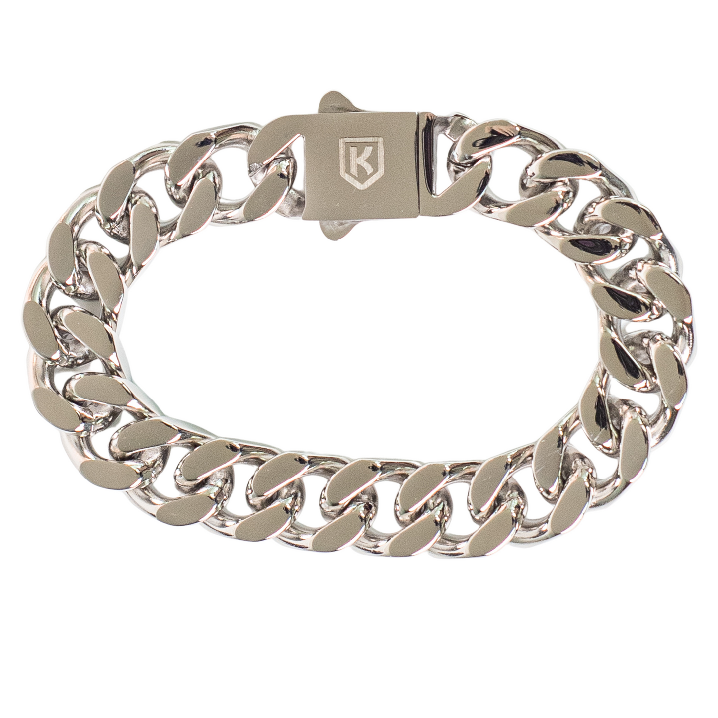 12mm Silver Cuban Bracelet