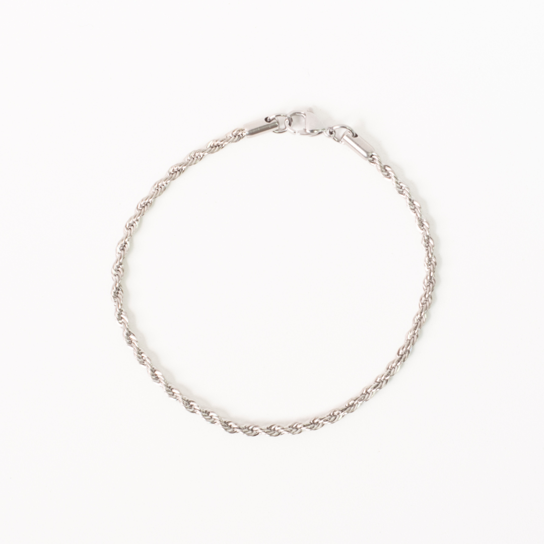 Rope Bracelet Silver - 3mm