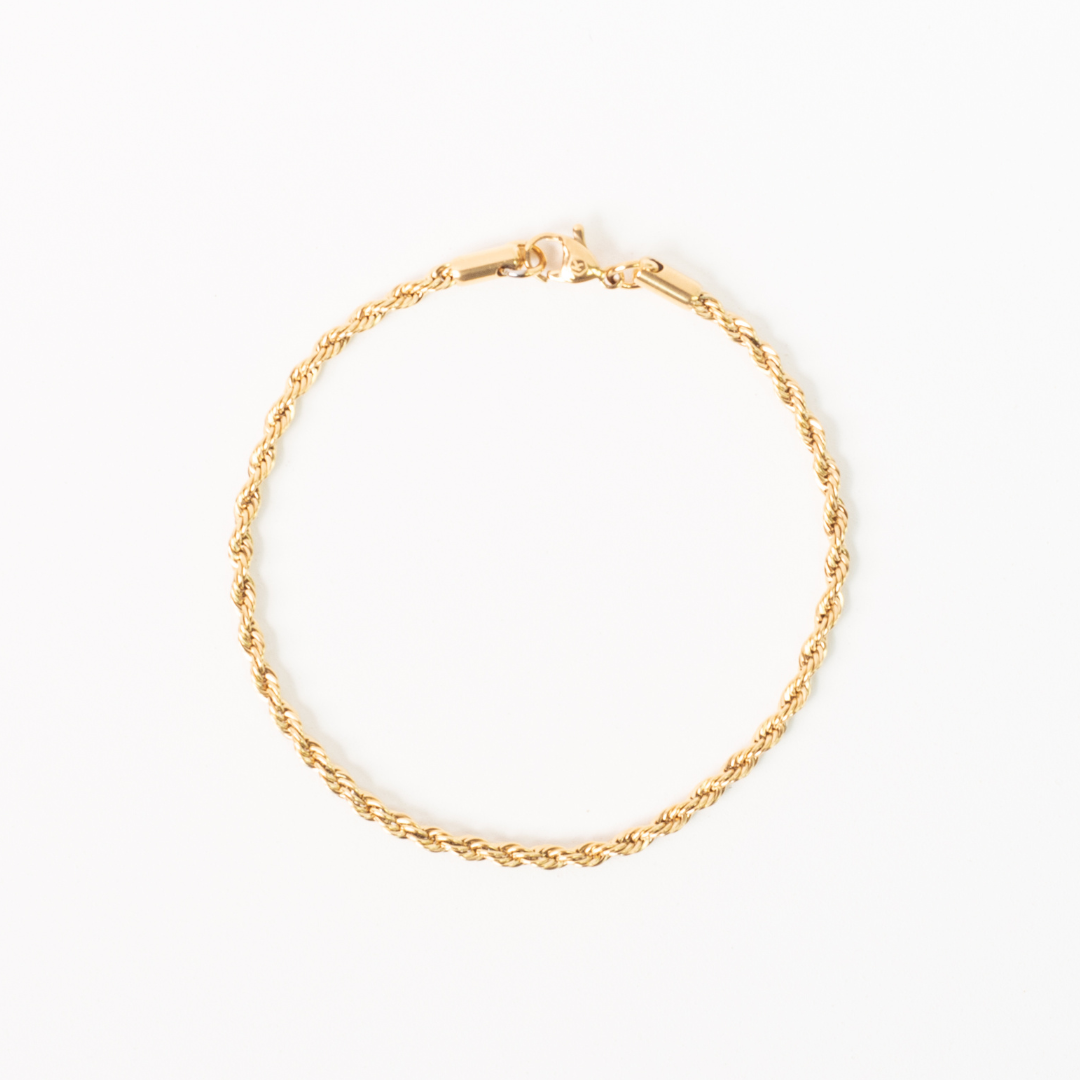 Rope Bracelet Gold - 3mm