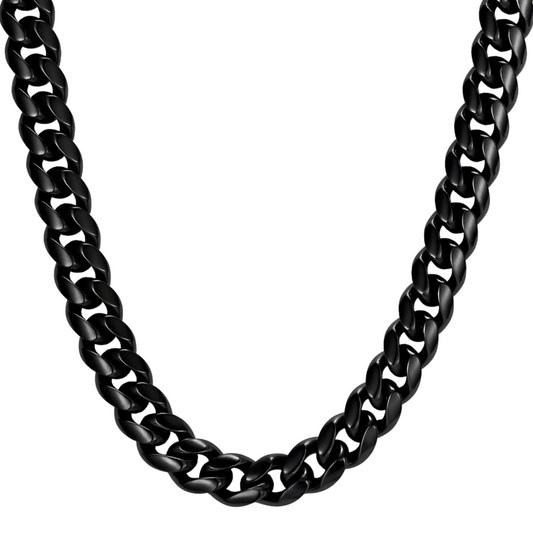 8mm Black Cuban Chain