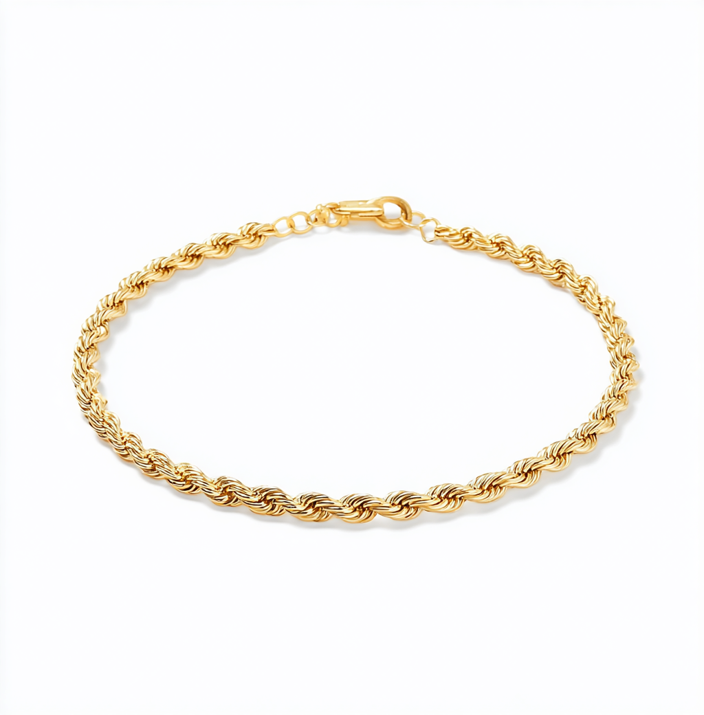 Rope Bracelet Gold - 3mm