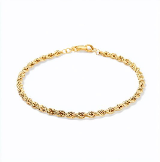 Rope Bracelet Gold - 3mm
