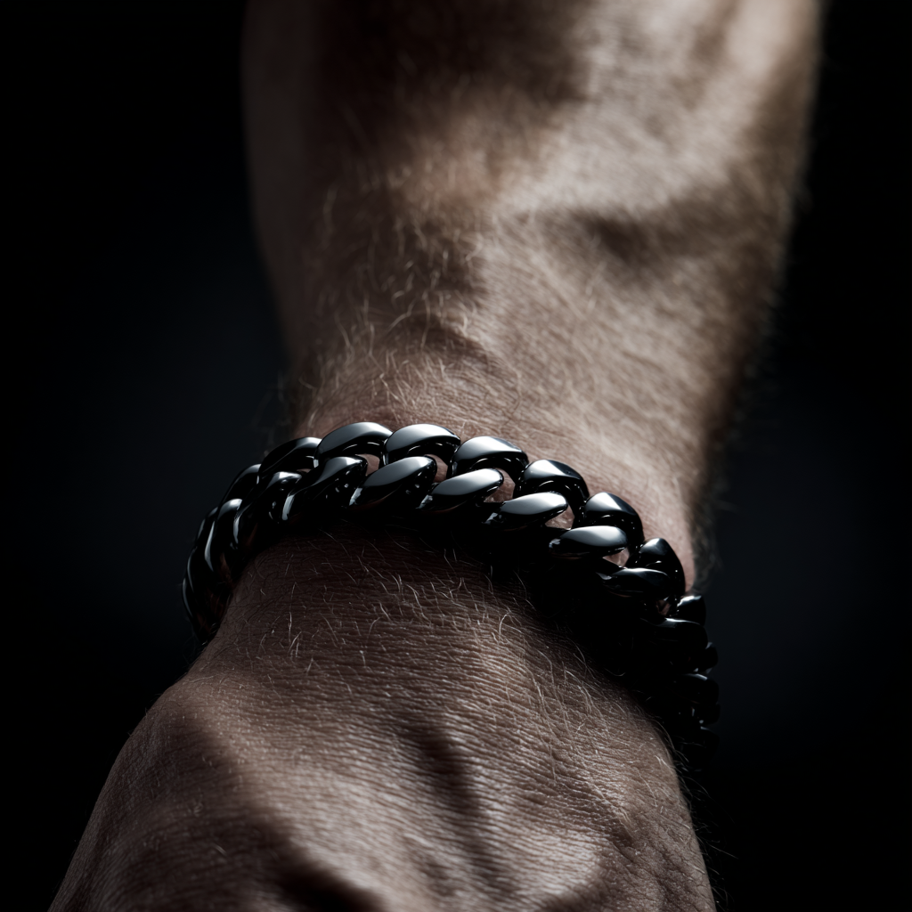 Cuban Bracelet Black - 12mm