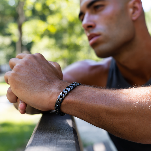 Cuban Bracelet Black - 12mm
