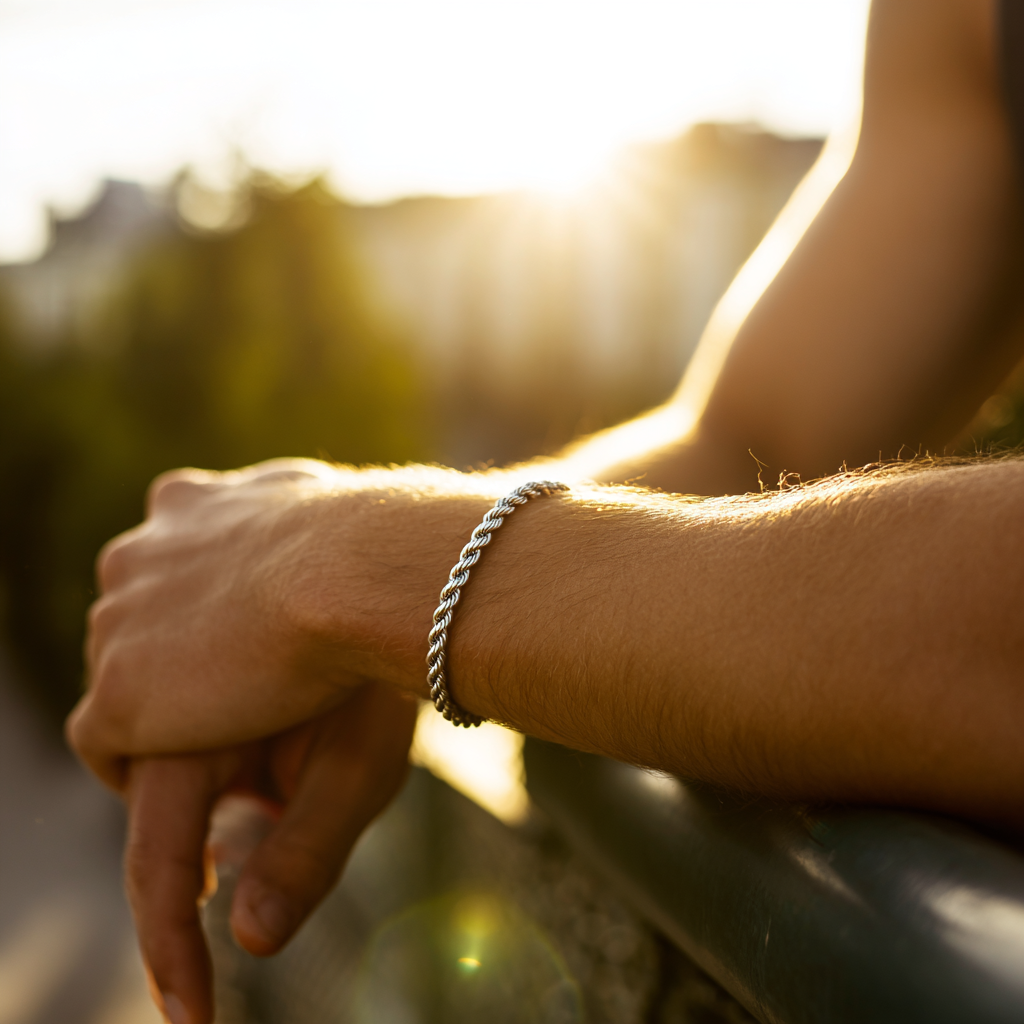 Rope Bracelet Silver - 3mm